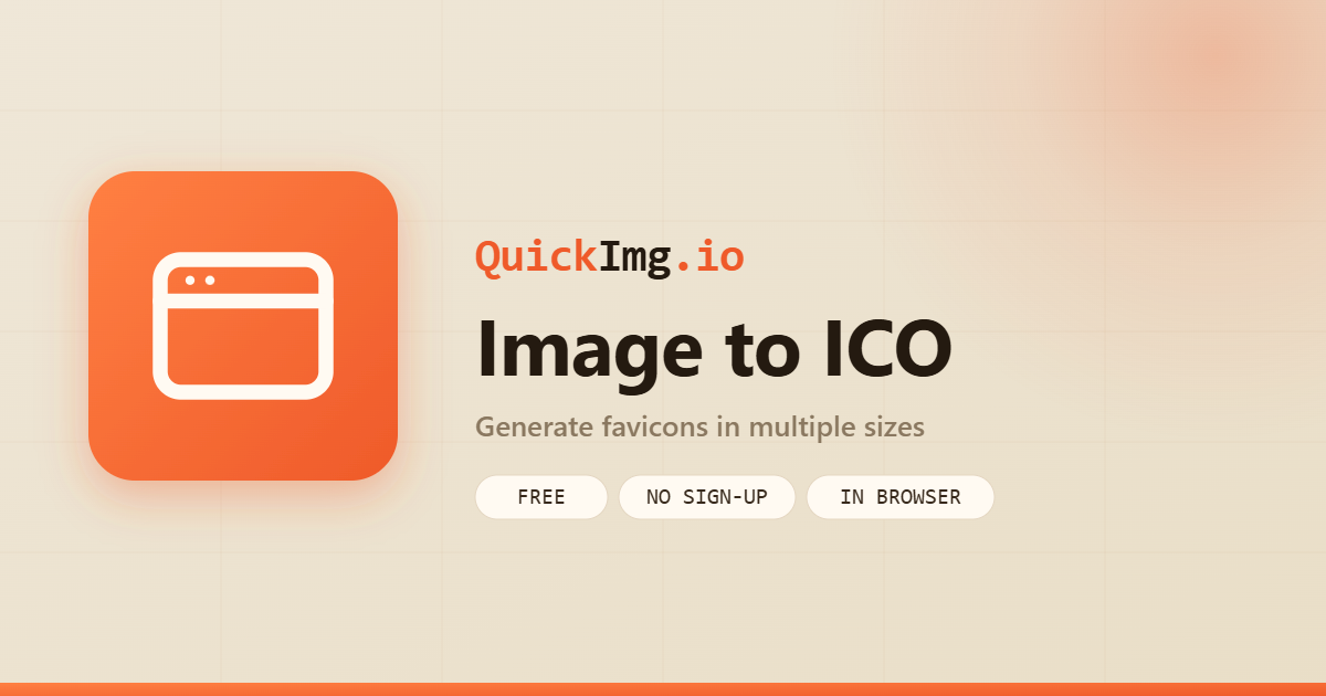 Convertidor de Imagen a ICO Gratis – Crear Favicon ICO Online | QuickImg